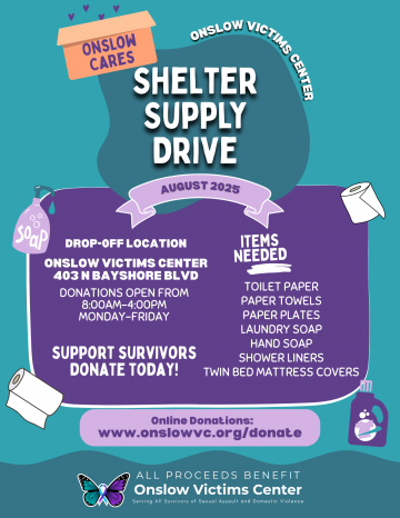 Onslow Cares Shelter Supply Drive